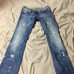 Diesel Lowky jeans size 30/34 distressed boot cut